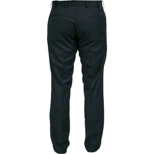 Mens Slim Fit Flat Front Pants Navy Back